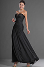 Strapless Black Elegant Evening Dress