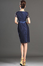 Nouveauté Manches courtes Bleu Foncé Robe Mère de Mariée