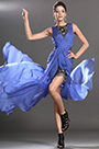 New Arrival Glorious Blue Sleeveless Evening Dress