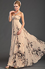 New Stunning Strapless Sweetheart Neckline Printed Fabric Evening Dress