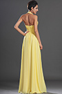 New Elegant Halter Yellow Evening Dress