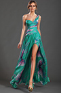 New Gorgeous Printed One Shoulder Evening Dress