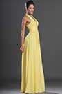 New Elegant Halter Yellow Evening Dress
