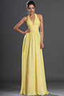New Elegant Halter Yellow Evening Dress