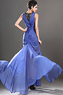 New Arrival Glorious Blue Sleeveless Evening Dress