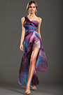 New Gorgeous Printed One Shoulder Evening Dress
