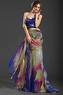 New Sweety Strapless Printed Evening Dress Party Dress