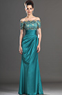 Robe Mère de Mariée turquoise manches courtes