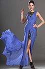 New Arrival Glorious Blue Sleeveless Evening Dress