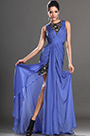 New Arrival Glorious Blue Sleeveless Evening Dress