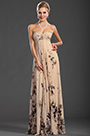 New Stunning Strapless Sweetheart Neckline Printed Fabric Evening Dress