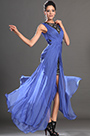 New Arrival Glorious Blue Sleeveless Evening Dress