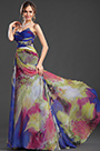 New Sweety Strapless Printed Evening Dress Party Dress