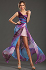 New Gorgeous Printed One Shoulder Evening Dress