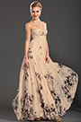New Stunning Strapless Sweetheart Neckline Printed Fabric Evening Dress