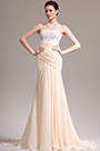 New Elegant Strapless Lace Evening Dress