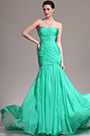 очаровательное без бретелек и возлюблённое декольте зелёное бальное платье