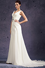 New Sexy V-Cut Neckline Delicated Beads Wedding Gown