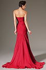 Stunning Red High Split Strapless Evening Dress