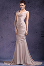 New Stylish Draped Neckline Evening Dress Prom Gown