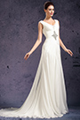 New Sexy V-Cut Neckline Delicated Beads Wedding Gown