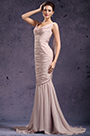 New Stylish Draped Neckline Evening Dress Prom Gown