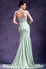 очаровательное слабозелённое свадебное платье с одной бретелькой & декольте