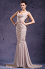 New Stylish Draped Neckline Evening Dress Prom Gown