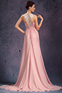 New Gorgeous Chiffon Halter Evening Dress Pink