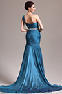New One Shoulder Lovely Blue Evening Dress