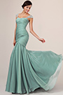 New Charming Fitted Green Evening Dress