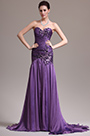 Nouveautés Elégante Bustier Violette Robe de Soirée Robe de Bal