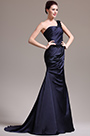 New Gorgeous One Shoulder Delicated Flowers and Beads Evening Dress