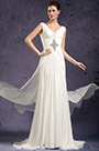 New Sexy V-Cut Neckline Delicated Beads Wedding Gown