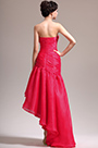 New Stylish Strapless Red Asymmetric Evening Dress