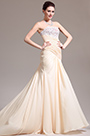 New Elegant Strapless Lace Evening Dress