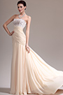 New Elegant Strapless Lace Evening Dress