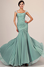 New Charming Fitted Green Evening Dress