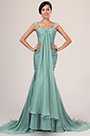 New Charming Fitted Green Evening Dress