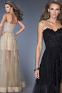 Chic Sweetheart Lace Applique Tulle Party Prom Dress