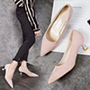 Women Chic Kitten Heels Closed Toe Shoes