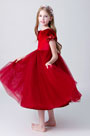Classic Red Children Wedding Flower Girl Dress