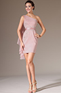 Pink One Shoulder Sheath Party Dress
