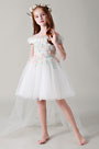 Schulterfrei Kinder Hochzeit Blumenmädchen Kleid