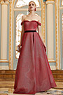 Off Shoulder New Burgundy Elegant Party Ball Gown -