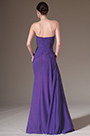 Purple Strapless Ruched A-Line Prom Dress