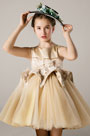 Champagne Sleeveless Children Flower Girl Dress