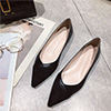 Women Suede Toe Closed Pointed Flat Shoes