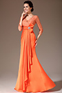 2014 Neu Orange V-Ausschnitt Spitze Oben Brautmutter Abendkleid