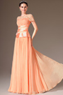 2014 Nouveauté Orange Dentelle Manches Courtes Robe de Gala/Longue
